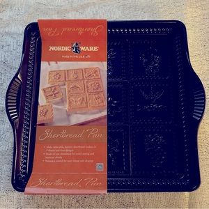 NORDIC WARE SHORTBREAD PAN 9x9 Flower/Birds/Fruit designs